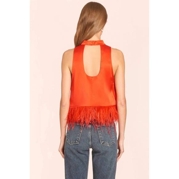 NEW AMANDA UPRICHARD delfina top in poppy - Picture 3 of 3